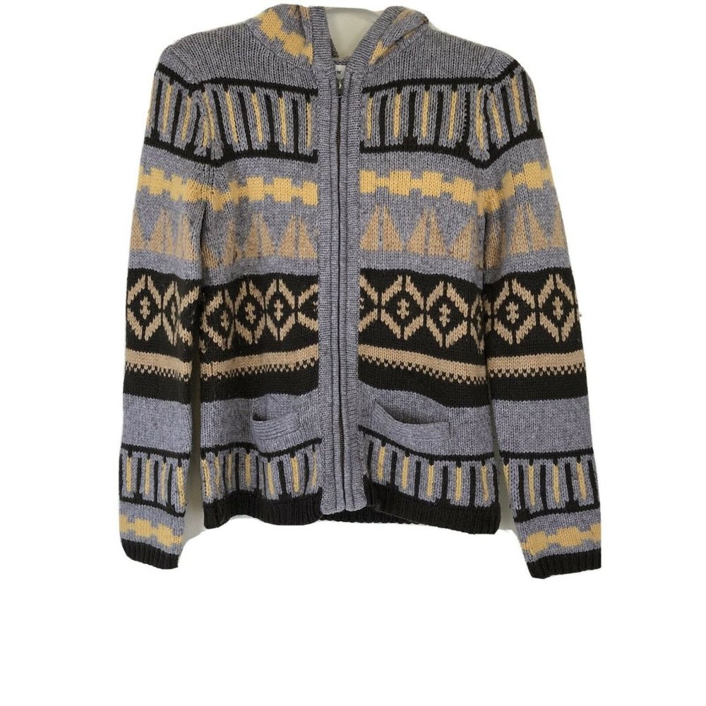 Sparrow Sweater Anthropologie Hooded Zip Up Front